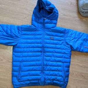 Patagonia Down Sweater Hoody-Size Large-Vik. Blue